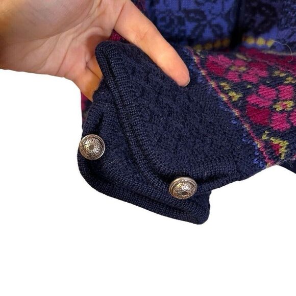 Squaw Valley Blue 100% Wool Size Medium Sweater Heavy High Quality Designer - Picture 6 of 9